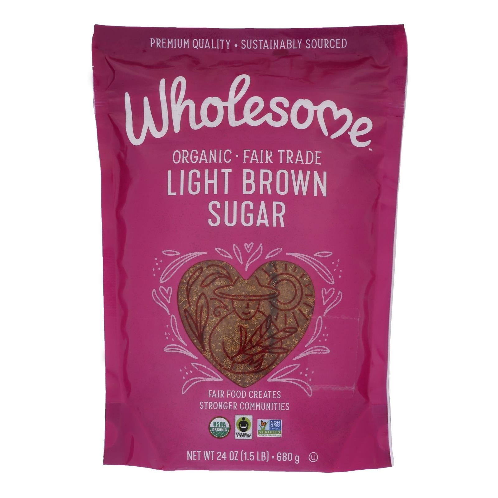 Wholesome Sweeteners Sugar – Organic – Light Brown – 24 Oz – Case Of 6