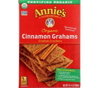 Annie’s Homegrown Organic Cinnamon Graham Crackers – Case Of 12 – 14.4 Oz.