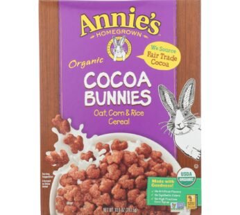 Annie’s Homegrown Organic Cocoa Bunnies Oat With Corn And Rice Cereal – Case Of 10 – 10 Oz.