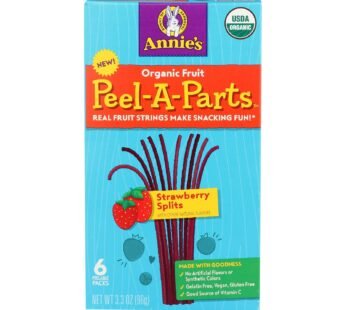 Annie’s Homegrown – Peel-A-Part Fruit Snacks Strawberry Peel – Case of 8 – 3.3 OZ