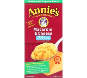 Annie’s Homegrown Low Sodium Macaroni And Cheese – Case Of 12 – 6 Oz.