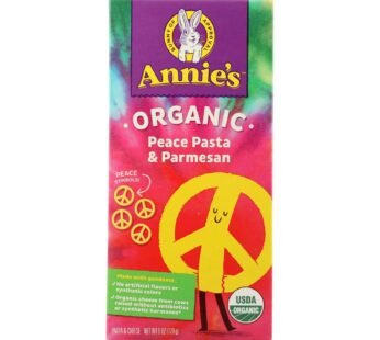 Annies Homegrown Macaroni And Cheese – Organic – Peace Pasta And Parmesan – 6 Oz – Case Of 12