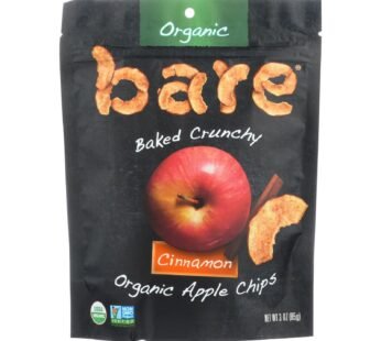 Bare Fruit Apple Chips – Organic – Crunchy – Simply Cinnamon – 3 Oz – Case Of 12