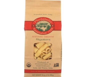 Montebello Organic Pasta – Rigatoni – Case Of 12 – 1 Lb.