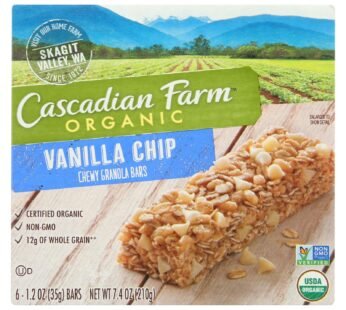 Cascadian Farm Organic Chewy Granola Bars – Vanilla Chip – Case Of 12 – 7.4 Oz.