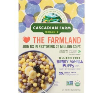 Cascadian Farm Cereal – Organic – Berry Vanilla Puff – 10.25 Oz – Case Of 12