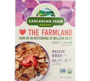 Cascadian Farm Organic Cereal – Raisin Bran – Case Of 10 – 12 Oz