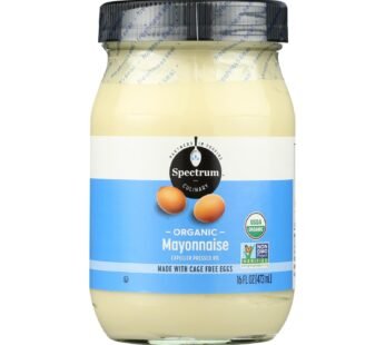 Spectrum Naturals Organic Mayonnaise With Cage Free Eggs – Case Of 12 – 16 Oz.