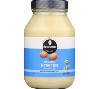 Spectrum Naturals Organic Mayonnaise With Cage Free Eggs – Case Of 12 – 32 Oz.