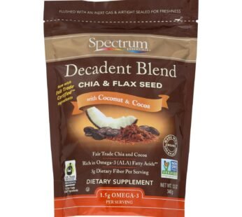 Spectrum Essentials Organic Decadent Blend – Chia And Flax Seed With Coconut And Cocoa – 12 Oz