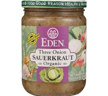 Eden Three Onion Organic Sauerkraut – Case Of 12 – 18 Oz