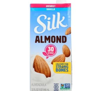 Silk Pure Almond Milk – Unsweetened Vanilla – Case Of 6 – 32 Fl Oz.