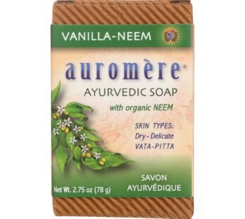 Auromere Bar Soap – Ayurvedic – Vanilla Neem – 2.75 Oz