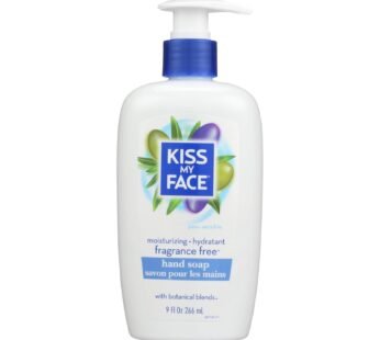 Kiss My Face Moisture Soap Fragrance Free – 9 Fl Oz