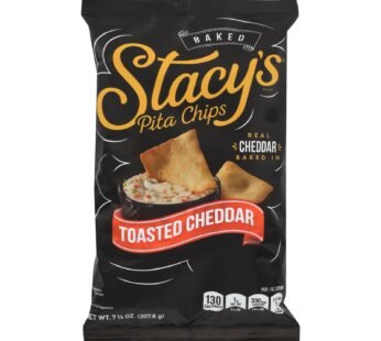 Stacy’s Pita Chips – Toasted Cheddar – Case Of 12 – 7.33 Oz.