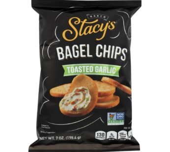 Stacy’s Pita Chips Bagel Chips – Toastd Garlic – Case Of 12 – 7 Oz