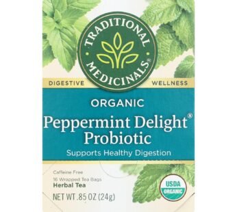 Traditional Medicinals – Probtc Tea Pprmnt Del – Case Of 6 – 16 Bag