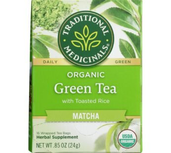 Traditional Medicinals – Green Tea Mtcha W/rce – Case of 6 – 16 BAG