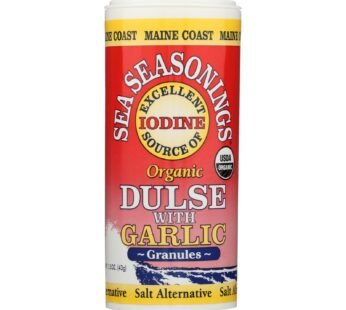 Maine Coast Organic Sea Seasonings – Dulse Granules with Garlic – 1.5 oz Shaker