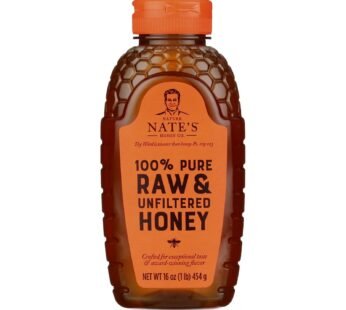 Nature Nate’s Raw & Unfiltered Honey – Case Of 6 – 16 Oz