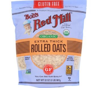 Bob’s Red Mill – Organic Thick Rolled Oats – Gluten Free – Case of 4-32 OZ