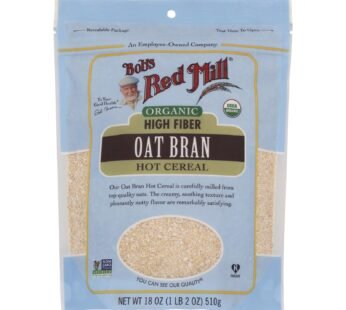 Bob’s Red Mill – Oat Bran – Organic High Fiber Hot Cereal – Case Of 4 – 18 Oz.
