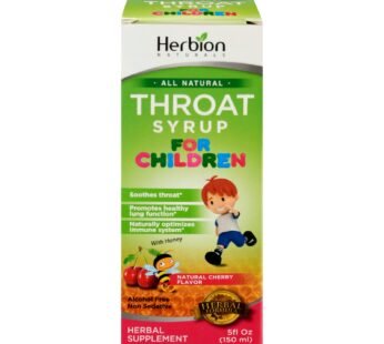 Herbion Naturals Throat Syrup – All Natural – Cherry – For Children – 5 Oz