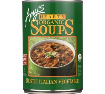 Amy’s – Organic Soup – Vegetarian Hearty Italian – Case Of 12 – 14 Oz