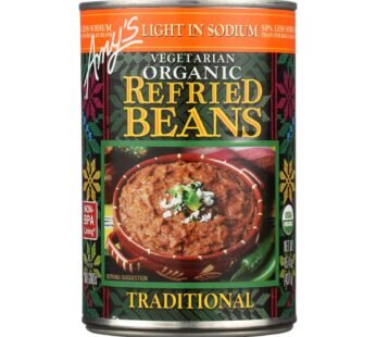 Amy’s – Organic Light In Sodium Traditional Refried Beans – Case Of 12 – 15.4 Oz.