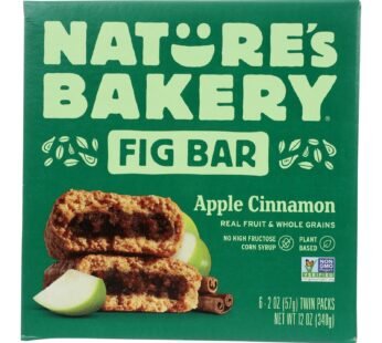 Nature’s Bakery Stone Ground Whole Wheat Fig Bar – Apple Cinnamon – Case Of 6 – 2 Oz.