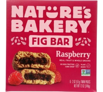 Nature’s Bakery Stone Ground Whole Wheat Fig Bar – Raspberry – 2 Oz – Case Of 6