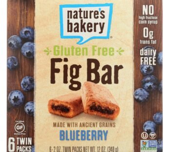 Nature’s Bakery Gluten Free Fig Bar – Blueberry – Case of 6 – 2 oz.