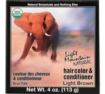 Light Mountain Hair Color/Conditioner – Organic – Light Brown – 4 oz