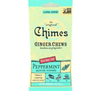 Chimes Ginger Chews – Peppermint – Case of 12 – 1.5 oz