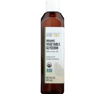 Aura Cacia – Skin Care Oil – Organic Vegetable Glycerin Oil – 16 Fl Oz