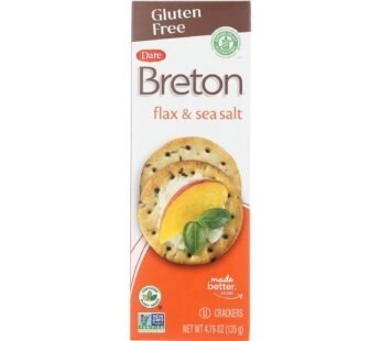 Breton/Dare – Crackers – Original with Flax – Case of 6 – 4.76 oz.