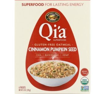 Nature’s Path Organic Qi’a Superfood Hot Oatmeal – Cinnamon Pumpkin Seed – Case Of 6 – 8 Oz.