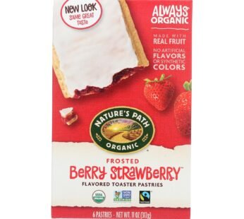 Nature’s Path Organic Frosted Toaster Pastries – Berry Strawberry – Case Of 12 – 11 Oz.