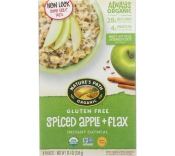 Nature’s Path Organic Hot Oatmeal – Spiced Apple With Flax – Case Of 6 – 11.3 Oz.