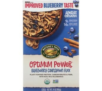 Nature’s Path Organic Optimum Power Flax Cereal – Blueberry Cinnamon – Case Of 12 – 14 Oz.