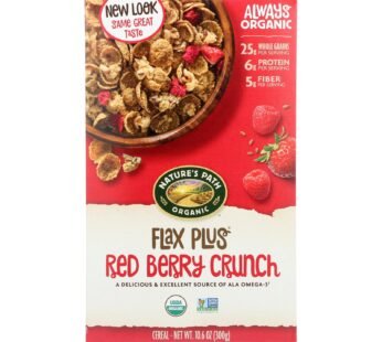 Nature’s Path Organic Flax Plus Cereal – Red Berry Crunch – Case Of 12 – 10.6 Oz.