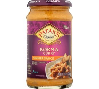 Pataks Simmer Sauce – Korma Curry – Mild – 15 Oz – Case Of 6