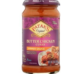 Pataks Simmer Sauce – Butter Chicken Curry – Mild – 15 Oz – Case Of 6