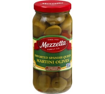 Mezzetta Imported Spanish Queen Martini Olives In Dry Vermouth – Case Of 6 – 10 Oz.