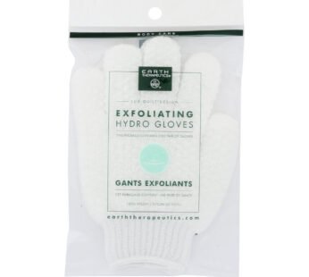 Earth Therapeutics Hydro Gloves – Exfoliating – White – 1 Pair