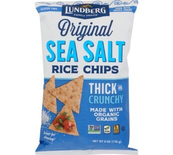 Lundberg Family Farms Sea Salt Rice Chips – Case Of 12 – 6 Oz.