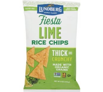 Lundberg Family Farms Rice Chips – Fiesta Lime – Case Of 12 – 6 Oz.