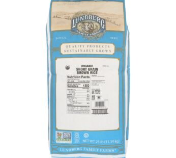 Lundberg Family Farms Short Grain Brown Rice – Single Bulk Item – 25lb