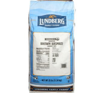 Lundberg Family Farms Organic Rice Brown Basmati – Single Bulk Item – 25lb