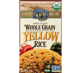 Lundberg Family Farms Organic Whole Grain Yellow Rice – Case Of 6 – 6 Oz.